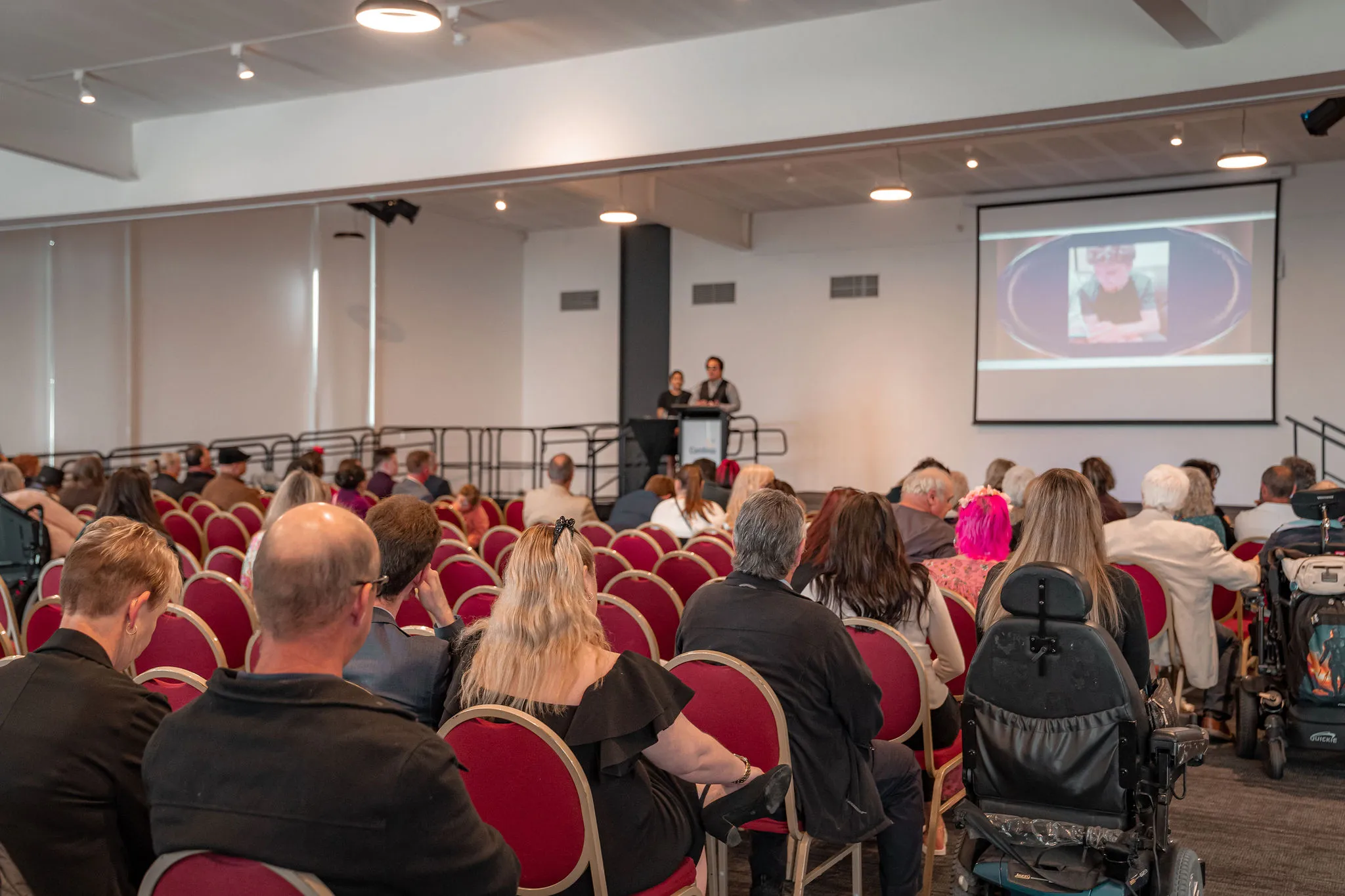 An audience watching the Inspireability ceremony.