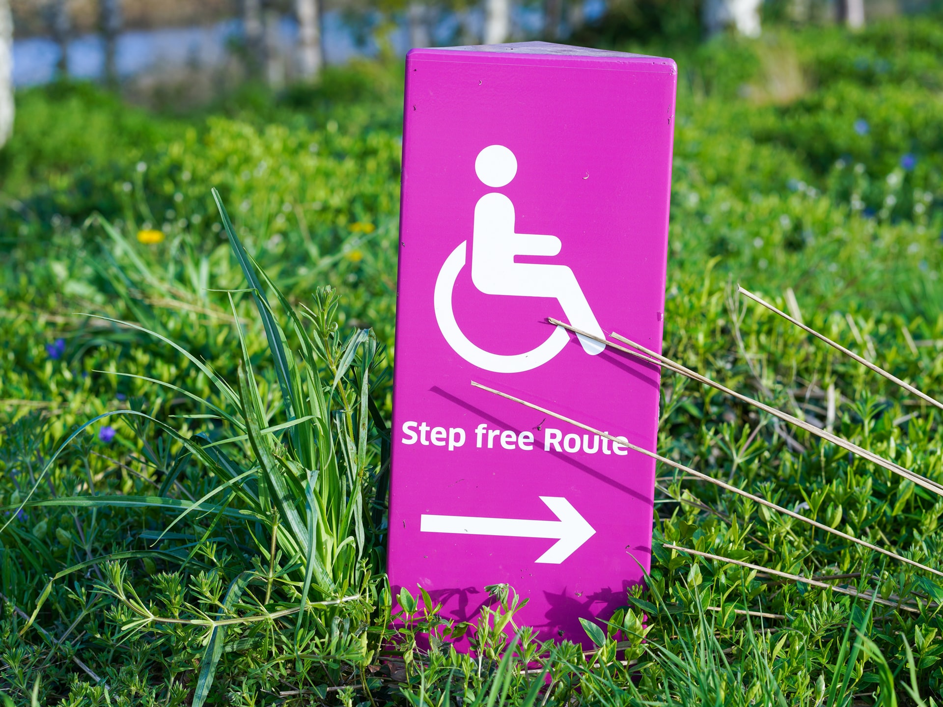 Step free route sign